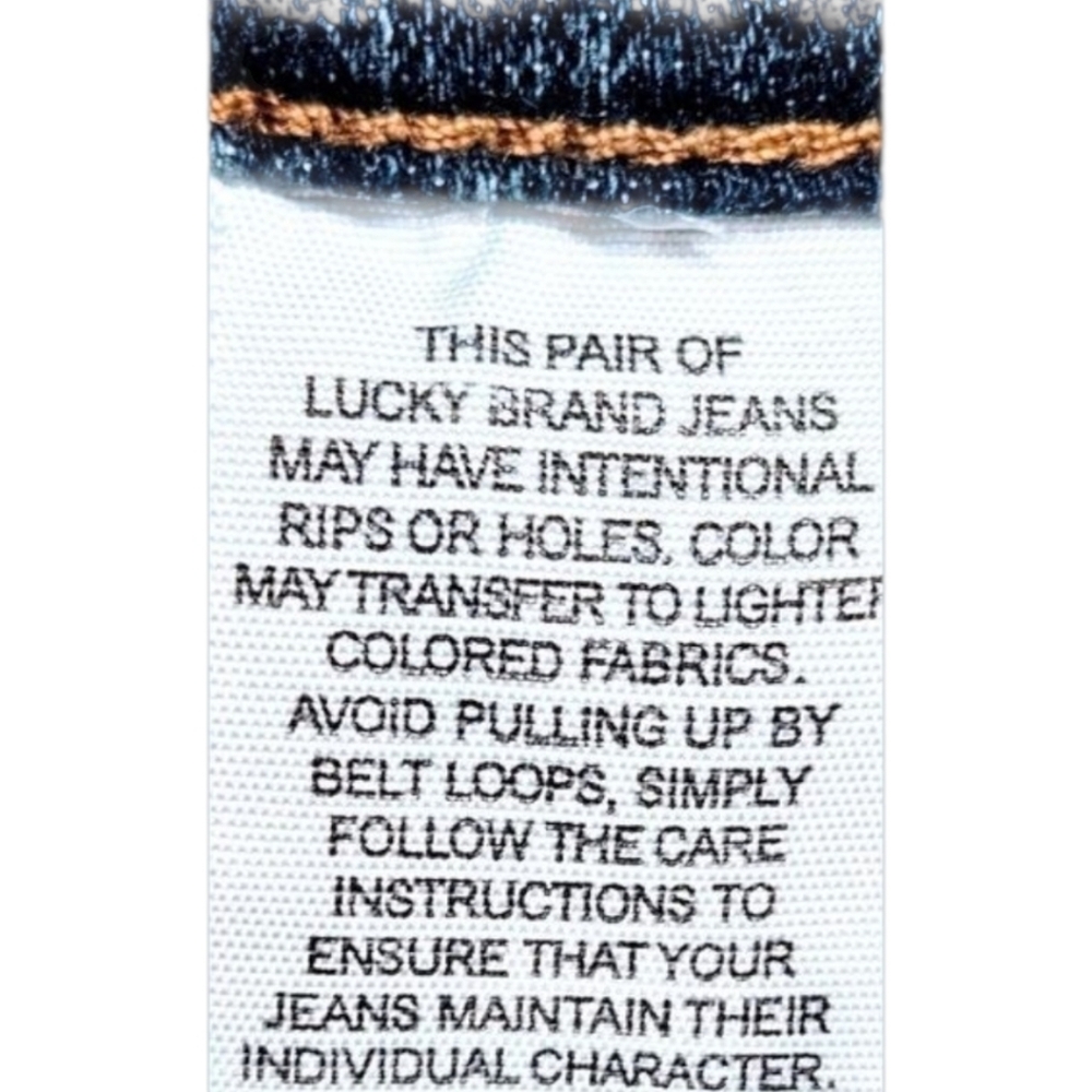 Lucky Brand Size 14/32 Blue Denim Straight Ankle Jeans Raw Hem NWT - Picture 12 of 15